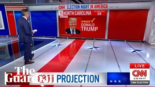 Moment CNN call Trump win for North Carolina in first major swing state [upl. by Asserac]