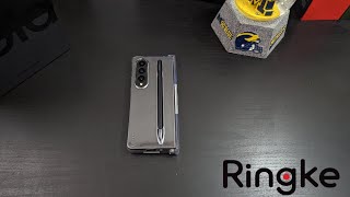 Samsung Galaxy Z Fold 4 Ringke Slim Hinge Clear Case Review [upl. by Berlinda]