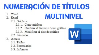 ✅NUMERACIÓN DE TÍTULOS Y SUBTÍTULOS MULTINIVEL  WORD 2023 🔥 [upl. by Beatty]