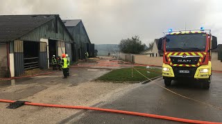 HauteSaône  7ème incendie dexploitation agricole en 2 semaines [upl. by Eseilanna]