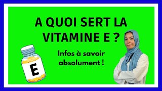 VITAMINE E  BIENFAITS ALIMENTS COMPLEMENTS ALIMENTAIRES en 5 min [upl. by Ariadne91]