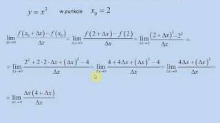 Pochodna z definicji w punkcie [upl. by Halilad]