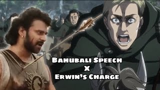 Erwin x Bahubali  Attack on Titan X Bahubali the beginning  Maranam Scene Bahubali 1 [upl. by Hulbert]