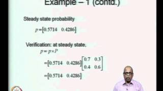 Mod05 Lec23 Markov ChainsII [upl. by Gnemgnok598]