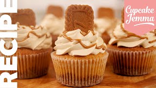 Our BEST SELLING Biscoff Cupcake Recipe amp Tutorial  Cupcake Jemma [upl. by Wolf]