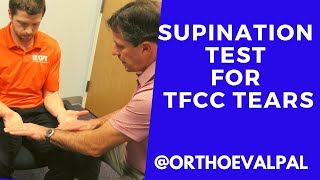 How to Perform the Supination Test  for TFCC Tears [upl. by Nailuj]