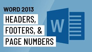 Word 2013 Headers Footers and Page Numbers [upl. by Ymorej692]