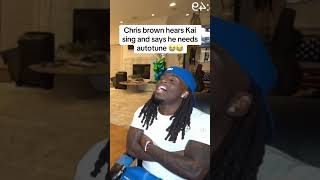 Chrisbown tells Kai he needs autotune chrisbrown kai shorts viral [upl. by Terti]