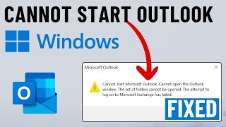 FIXED quotCannot Start Microsoft Outlookquot Error in 1 Minute [upl. by Hairahs444]