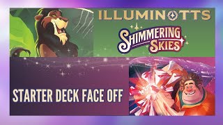 Disney Lorcana Shimmering Skies Starter Deck Gameplay [upl. by Mara850]