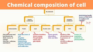 Chemical composition of cell  Bioelements  Organic and inorganic compounds  MDCAT [upl. by Mercuri]