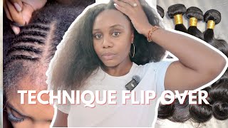 Je test la fameuse technique des tissages FILP OVER [upl. by Chadd]