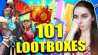 UNBOXING 101 LUNAR LOOTBOXES Overwatch 2018 [upl. by Kosse]