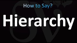 How to Pronounce Hierarchy correctly [upl. by Vashtee641]