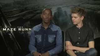 Thomas BrodieSangster amp Aml Ameen The Maze Runner Interview [upl. by Cockburn749]