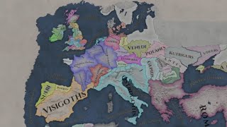 Imperator Rome Timelapse Ashes of Empire The Last Roman [upl. by Anileve]