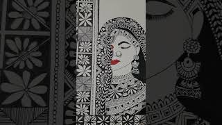 Madhubani Painting Design  artwork shortvideo  madhubani [upl. by Yee750]