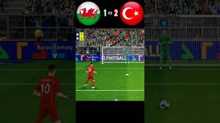 Wales vs Türkiye  Football match  Penalty shoot  fifa world Cup 2026  realistic pes gaming👍 [upl. by Emina]