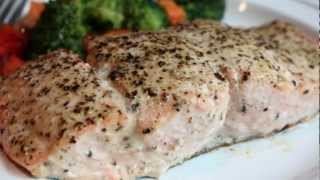 Baked Lemon Pepper Salmon Recipe  How to Bake Salmon [upl. by Ruzich]