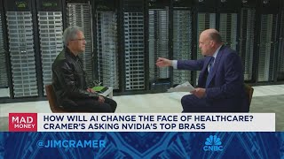 Nvidia CEO Jensen Huang goes oneonone with Jim Cramer [upl. by Ylsel]