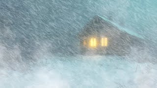 Heavy Blizzard Attacks The Frozen Cabin  Howling Winds amp Snowstorm Sounds for Deep Sleep [upl. by Nove]