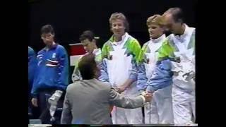 1988 Olympics Mens Fencing Team Epee [upl. by Enyt]