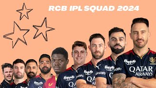 IPL 2024  RCB Full amp Final Squad  Royal challengers Bangalore Final Squad IPL 2024  virat kohli [upl. by Eelsnia987]