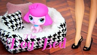 DIY  How to Make Dolls Dog Bed  Handmade  Doll  Crafts [upl. by Asila]