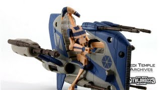 Seperatist Droid Speeder w Battle Droid Star Wars The Clone Wars 2011 Class I Fleet Vehicle [upl. by Dela]