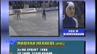 Veronica IJsgala 1988  500 m Hekkers  Blair interview [upl. by Narcho938]