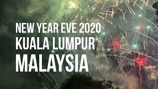 New Year Eve 2020 Kuala Lumpur Malaysia Countdown Fireworks  iPhone XS Max [upl. by Anomar257]