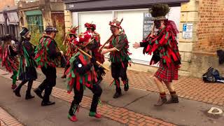 Foxs Border Morris perform the Worcestershire Monkey at Stroud Wassail 2018 [upl. by Sigmund]