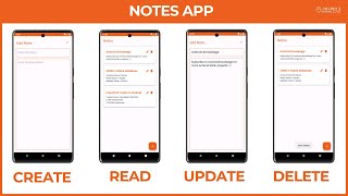 Notes App  CRUD SQLite Database in Android Studio using Kotlin  Create Read Update Delete Data [upl. by Ainegue932]