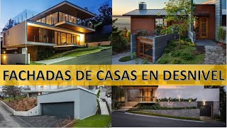 FACHADAS de CASAS en DESNIVEL [upl. by Orlanta]