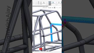 Design A Roll Cage Frame Using SolidWorks automobile designwithajay shorts [upl. by Nagey678]