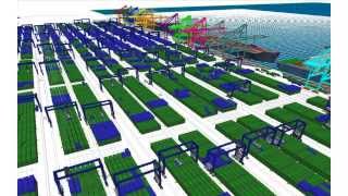 Container Terminal Simulation Setup  Talumis Video [upl. by Airamak]