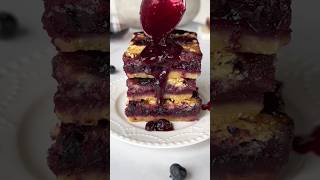 Buttery blueberry bars with sweet delicious homemade blueberry jam and a shortbread crust  recipe [upl. by Yrrap]