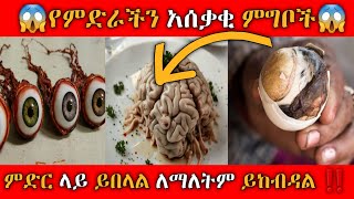 ይኖራሉ ተብለው የማይታሰቡ የምድራችን አሰቃቂ ምግቦችthe worriers food in the world rekikalem [upl. by Enerual]