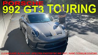 NEW Porsche 992 GT3 Touring 100 Custom ClearGuard Alpha PPF amp Spectra Photosync IRD Tint [upl. by Silvers]