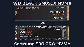 Samsung 990 PRO vs WD BLACK SN850X Bench Test  SSD M2 NVMe [upl. by Edecrem]