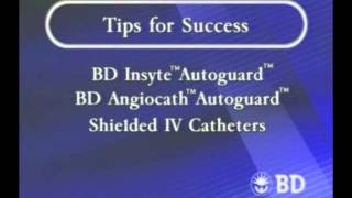 BD Angiocath™ Autoguard™ Shielded IV Catheter Insertion Technique [upl. by Zehe]