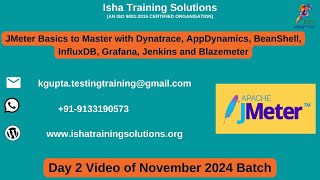 JMeter Basics to Master Day 2 on 28th Nov 2024 whatsapp us on 919133190573 to enroll [upl. by Rolan362]