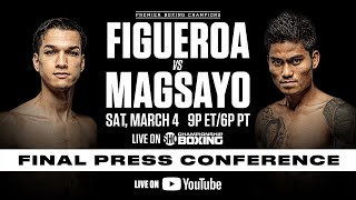 Figueroa vs Magsayo FINAL PRESS CONFERENCE  FigueroaMagsayo [upl. by Nanor371]