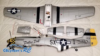 EFlite P51 Mustang  Force RC P51 Mustang Unboxing Build Maiden Flight and Review [upl. by Masson]