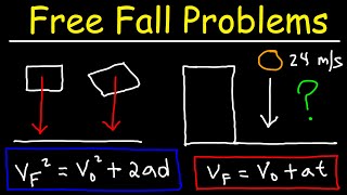 Free Fall Physics Problems  Acceleration Due To Gravity [upl. by Nali492]