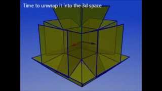 Unwrapping a tesseract 4d cube aka hypercube [upl. by Sudnak622]