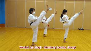 Poomsae Taeguk 1 Jang  Front View amp Back View  tutorial tutorials poomsae [upl. by Mabel]