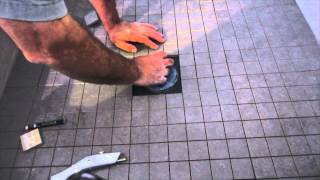 How to install ceramic tile on a shower floor [upl. by Helbonnas]