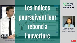 Les indices poursuivent leur rebond à louverture  100 Marchés  matin  180722 [upl. by Noerb]