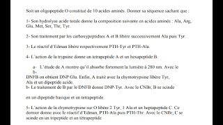 Vidéo N°14 exercice corrigé 5 de Biochimie Structurale quotséquence de peptidequot [upl. by Merlin]